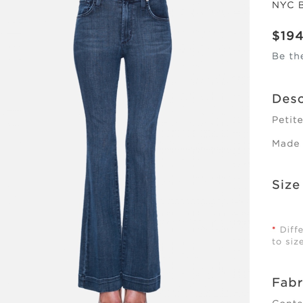 low rise James flare jeans
